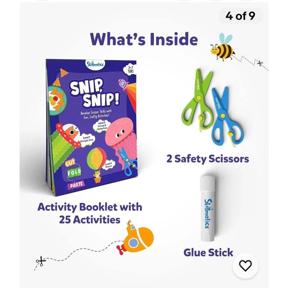 Scissor Skills Activity Book for Kids - 25 Fun Cutting Activities, Christmas